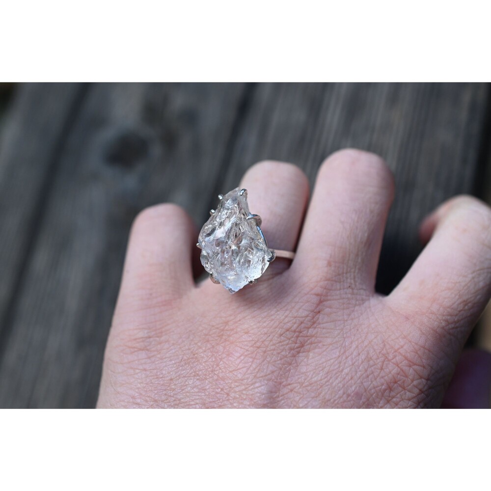 5 Carat Pear Teardrop Engagement Ring Raw Gemstone Jewelry Decorated Filigree Un - Picture 2 of 6